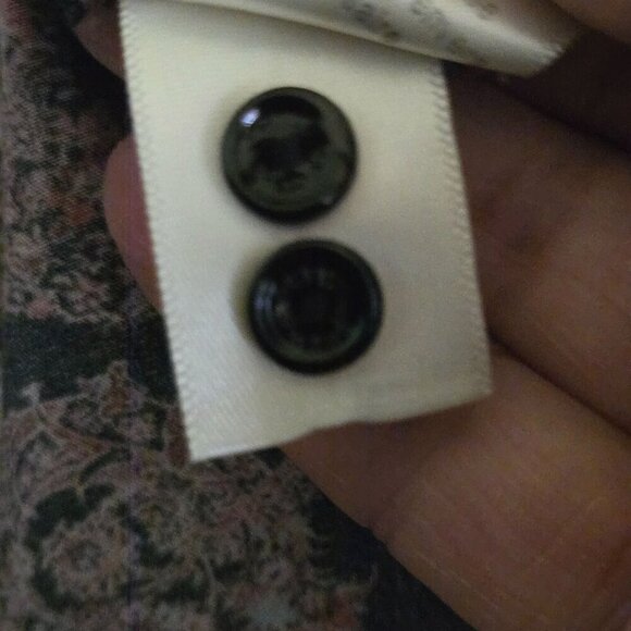 Ecru Patchwork Paisley Blouse Burgundy Cream Blue Patchwork Paisley Size L - Picture 9 of 9